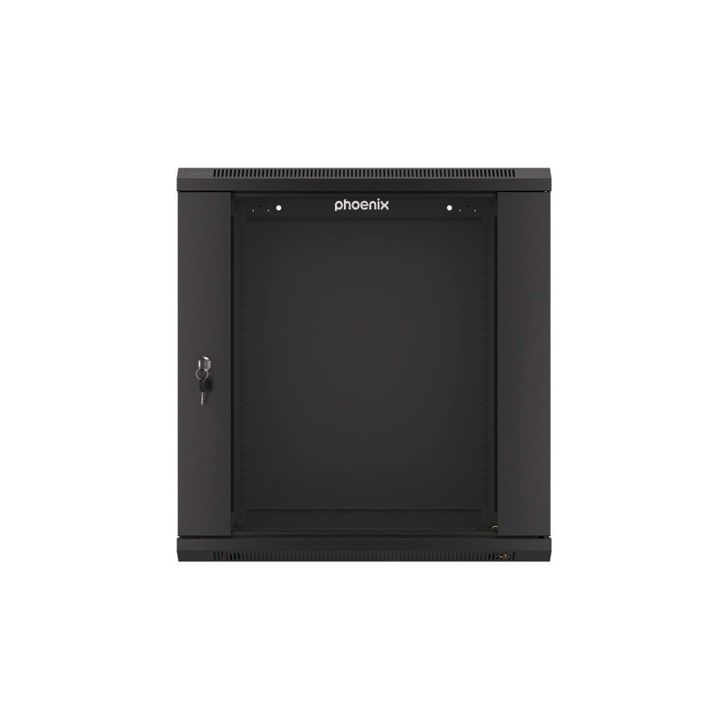 Armario rack phoenix 12u 600x450x640 auto - ensamblado 19″ hasta 60 kg negro