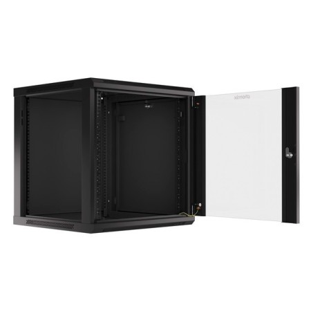 Armario rack phoenix 9u 600x600x501 auto - ensamblado 19″ hasta 60 kg negro