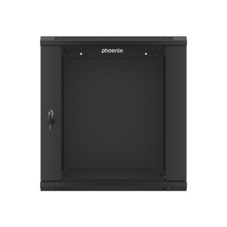 Armario rack phoenix 12u 600x600x640 auto - ensamblado 19″ hasta 60 kg negro