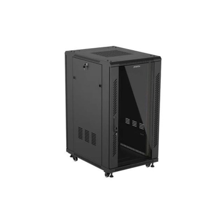Armario rack phoenix 22u 600x800 de pie servidor 19″ hasta 1000 kg negro