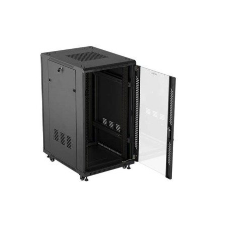 Armario rack phoenix 22u 600x800 de pie servidor 19″ hasta 1000 kg negro