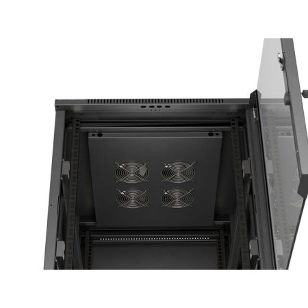 Armario rack phoenix 22u 600x800 de pie servidor 19″ hasta 1000 kg negro