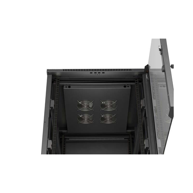 Armario rack phoenix 22u 600x800 de pie servidor 19″ hasta 1000 kg negro