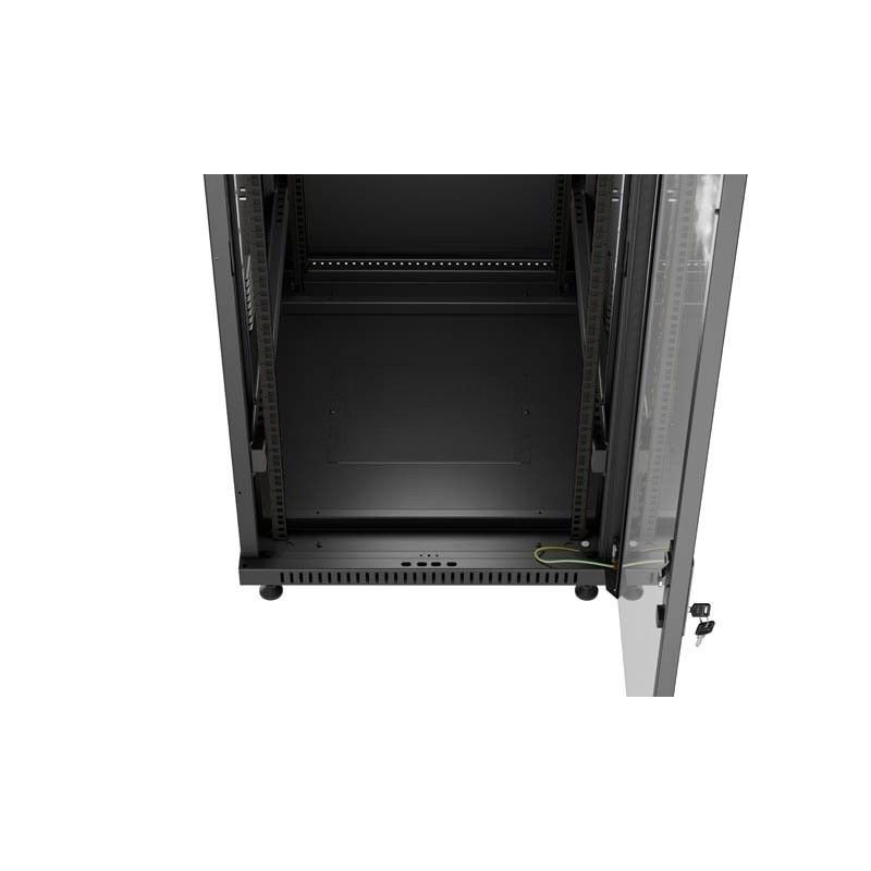 Armario rack phoenix 22u 600x800 de pie servidor 19″ hasta 1000 kg negro