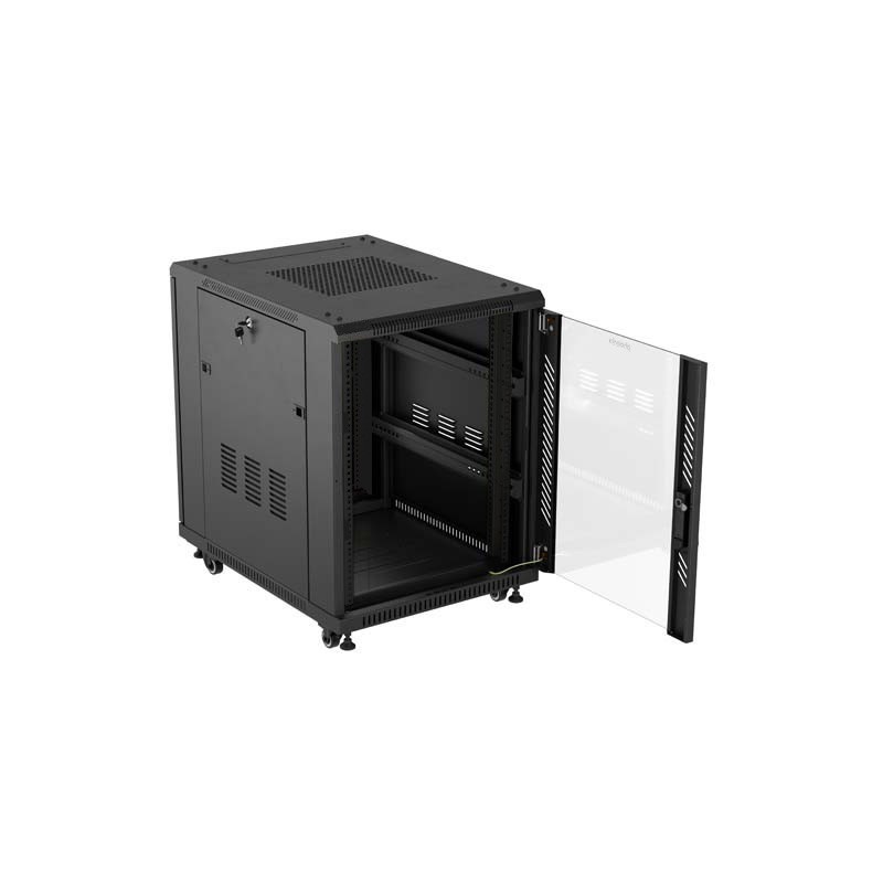 Armario rack phoenix 15u 600x800 servidor 19″ alta densidad negro