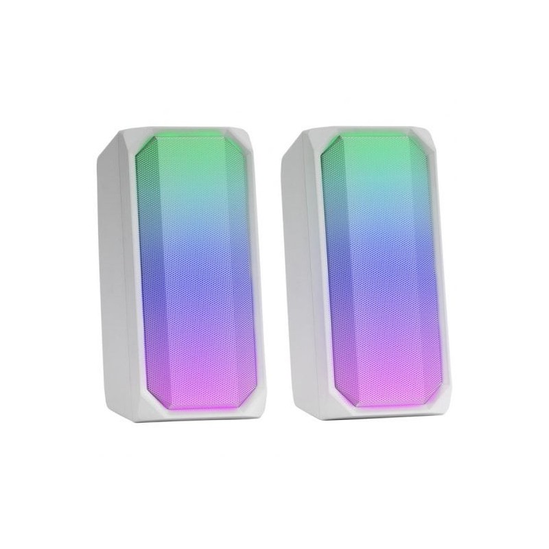 Altavoces mars gaming msrgb bt 15w blanco