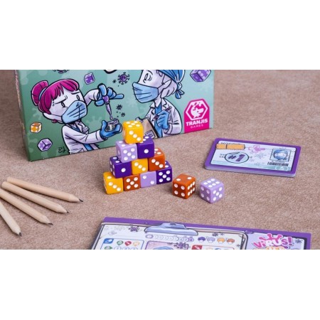 Juego de mesa virus! roll & write