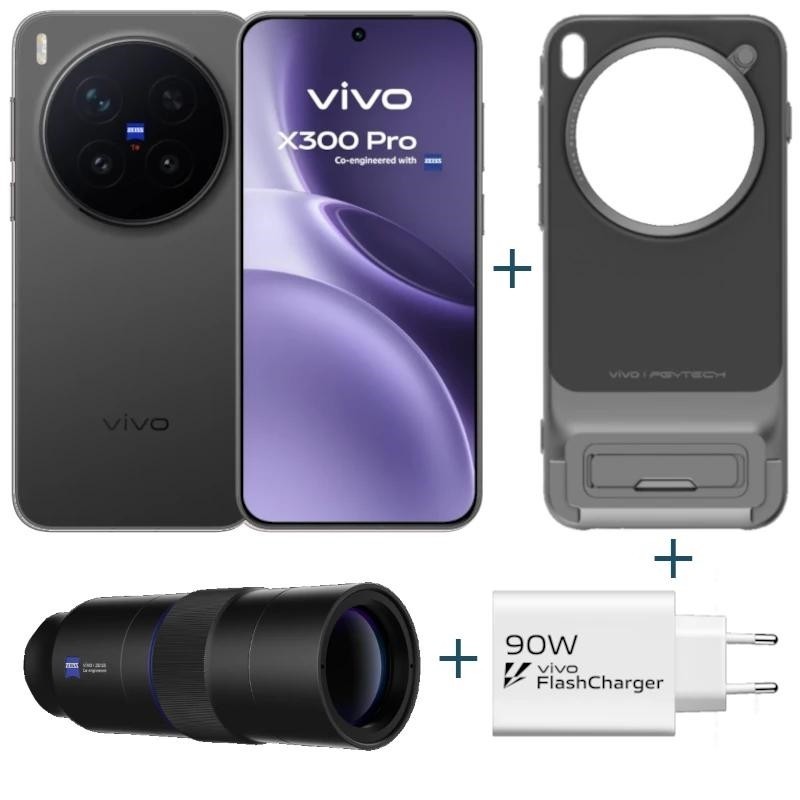 Smartphone Vivo X300 Pro 16GB/ 512GB/ 6.78″/ 5G/ Negro + Kit fotográfico Vivo X300 Pro