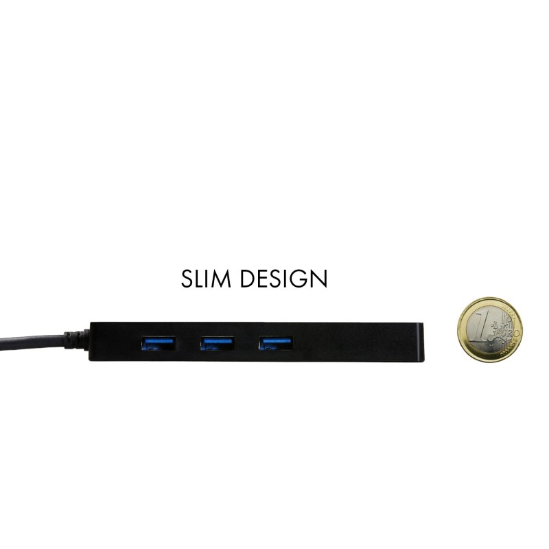 Hub i - tec usb 3.0 delgado con 3 puertos usb 3.0 y ethernet glan rj - 45