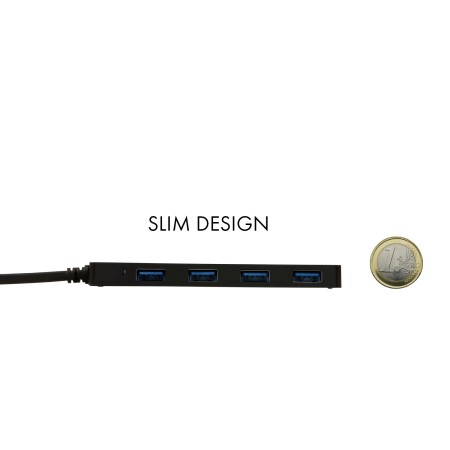 Hub i - tec usb - c delgado con 4 puertos usb 3.0 con cable integrado 20cm