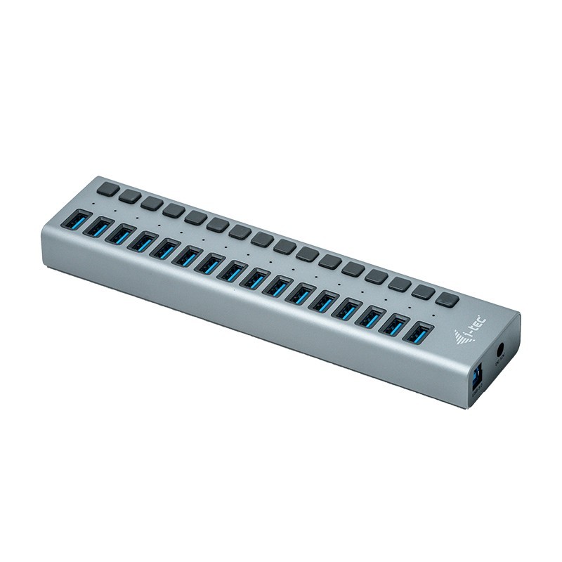 Hub i - tec usb 3.0 de carga con 16 puertos usb 3.0 y adaptador de alimentacion 90w
