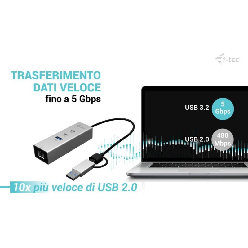 Hub i - tec usb tipo c - usb tipo a 4 en 1