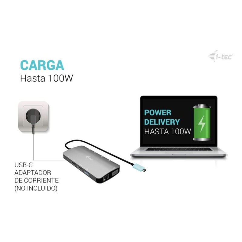 Docking station i - tec usb tipo c 10 en 1 + cargador universal 100w