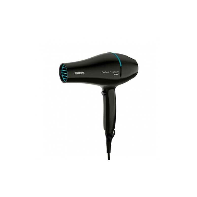 Secador de pelo philips drycare advanced pro negro - 2100w - ionizador - frio - boquilla 9mm - cable 1.8m - 6 posiciones