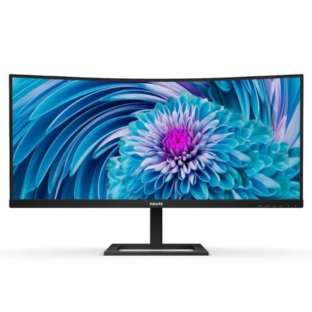 Monitor Profesional Ultrapanorámico Curvo Philips 346E2CUAE 34″/ UWQHD/ Multimedia/ Regulable en altura/ Negro