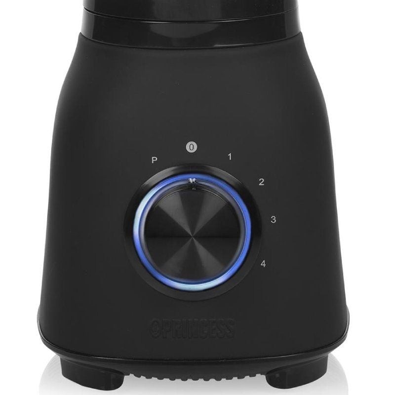 Batidora de vaso Princess Black Steel 212092/ 1000W/ 4 Velocidades/ Capacidad 1.5L