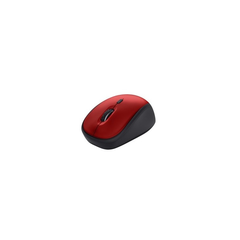 Ratón Mini Inalámbrico Trust Yvi+ Silent/ Hasta 1600 DPI/ Rojo