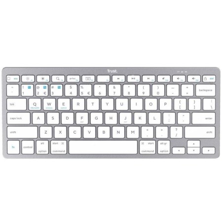 Teclado Compacto Inalámbrico Trust 24654/ Plata