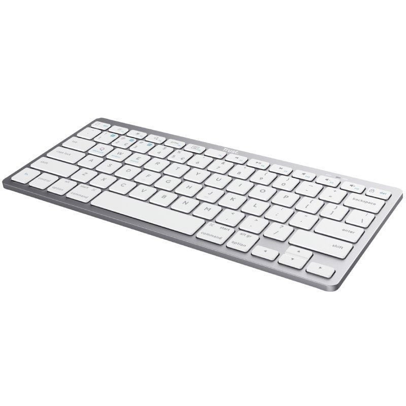 Teclado Compacto Inalámbrico Trust 24654/ Plata