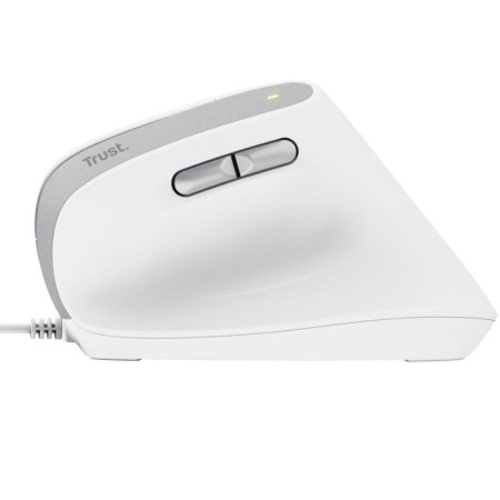 Ratón Vertical Trust Bayo II/ Hasta 2400 DPI/ Blanco