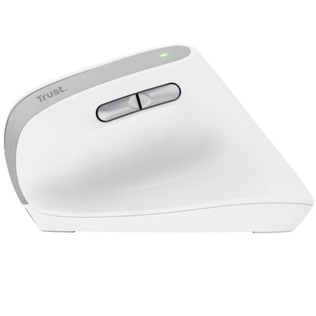 Ratón Vertical Inalámbrico Trust Bayo II/ Batería recargable/ Hasta 2400 DPI/ Blanco