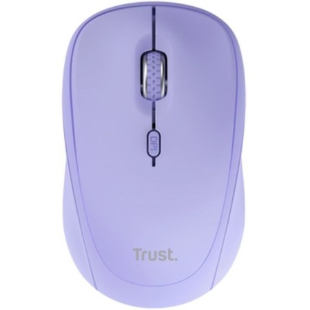 Ratón Mini Inalámbrico Trust Yvi+ Multidispositivo/ Hasta 1600 DPI/ Púrpura