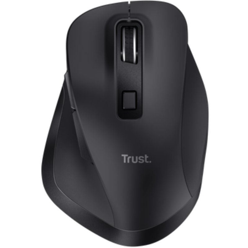 Ratón Ergonómico Inalámbrico Trust Fyda Multidispositivo/ Batería recargable/ Hasta 2400 DPI