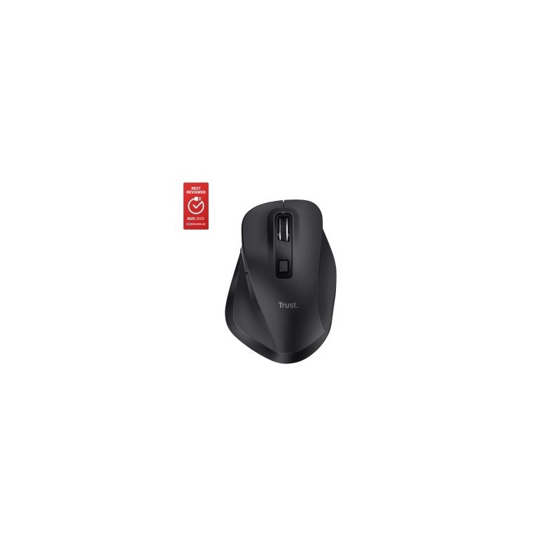 Ratón Ergonómico Inalámbrico Trust Fyda Multidispositivo/ Batería recargable/ Hasta 2400 DPI