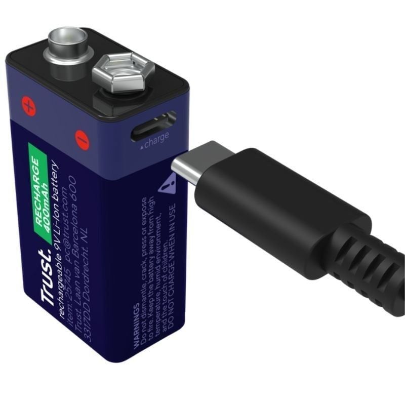 Pilas 6LR61 Trust 25745/ 9V/ Recargables