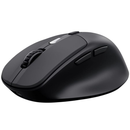Ratón Ergonómico Inalámbrico Trust Zevo 25991/ Batería recargable/ Hasta 4000 DPI/ Negro