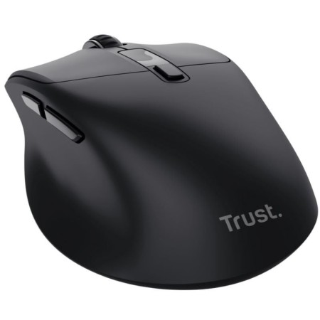 Ratón Ergonómico Inalámbrico Trust Zevo 25991/ Batería recargable/ Hasta 4000 DPI/ Negro