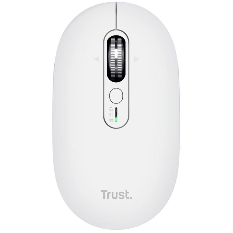 Ratón Inalámbrico Trust Seron 26019/ Batería recargable/ Hasta 3200 DPI/ Blanco