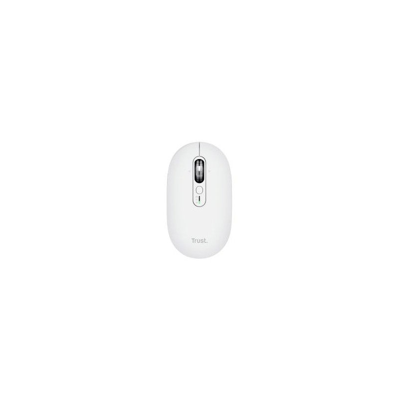Ratón Inalámbrico Trust Seron 26019/ Batería recargable/ Hasta 3200 DPI/ Blanco