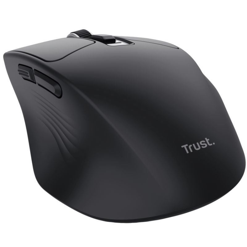 Ratón Inalámbrico Trust Niven Confort 26021/ Batería recargable/ Hasta 3200 DPI/ Negro