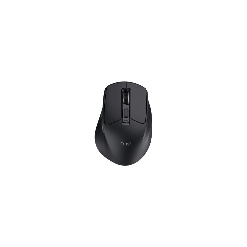 Ratón Inalámbrico Trust Niven Confort 26021/ Batería recargable/ Hasta 3200 DPI/ Negro