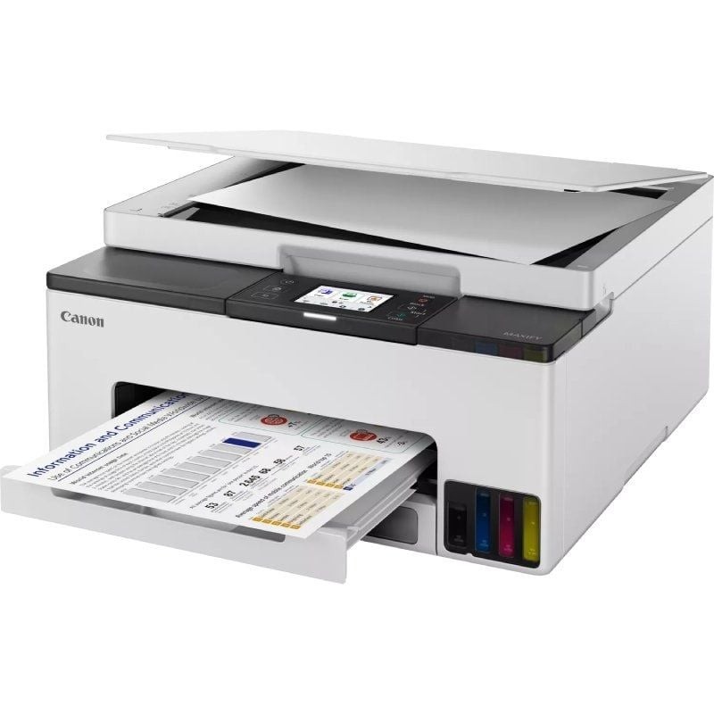 Multifunción Recargable Canon MAXIFY GX1050 MegaTank 3 en 1 WiFi/ Dúplex/ Pack impresora + consumibles XL/ Blanca