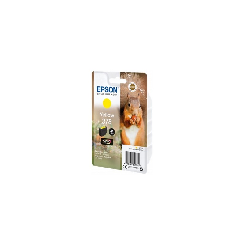 Cartucho tinta epson c13t37844010 singlepack amarillo 378 claria photo hd ink xp - 8500 ardilla