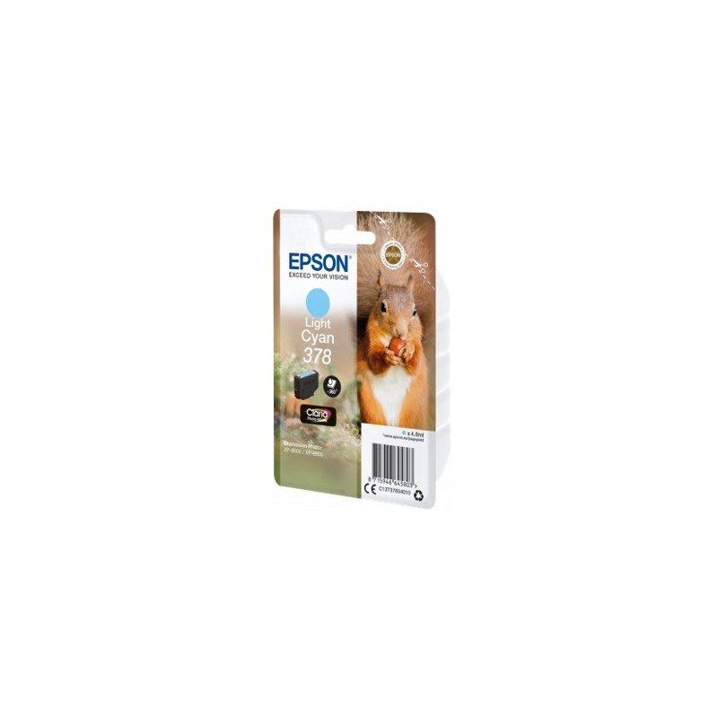 Cartucho tinta epson c13t37854010 singlepack light cyan 378 claria photo hd ink xp - 8500 ardilla