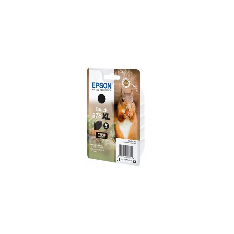 Cartucho tinta epson c13t37914010 singlepack negro 378xl claria photo hd ink ardilla