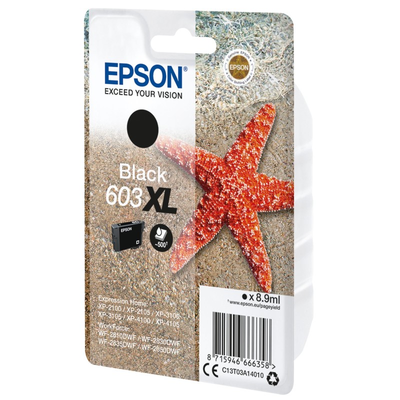 Cartucho tinta epson c13t03a14010 singlepack negro 603xl estrella de mar