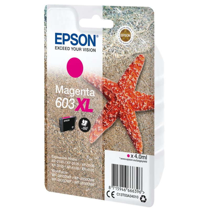 Cartucho tinta epson c13t03a34010 singlepack magenta 603xl estrella de mar
