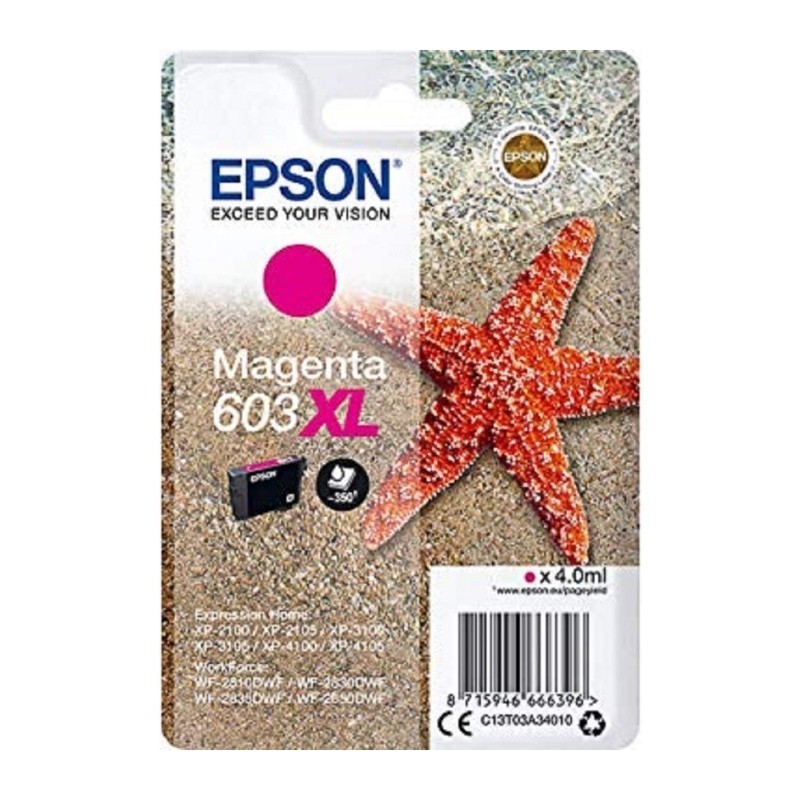 Cartucho tinta epson c13t03a34010 singlepack magenta 603xl estrella de mar