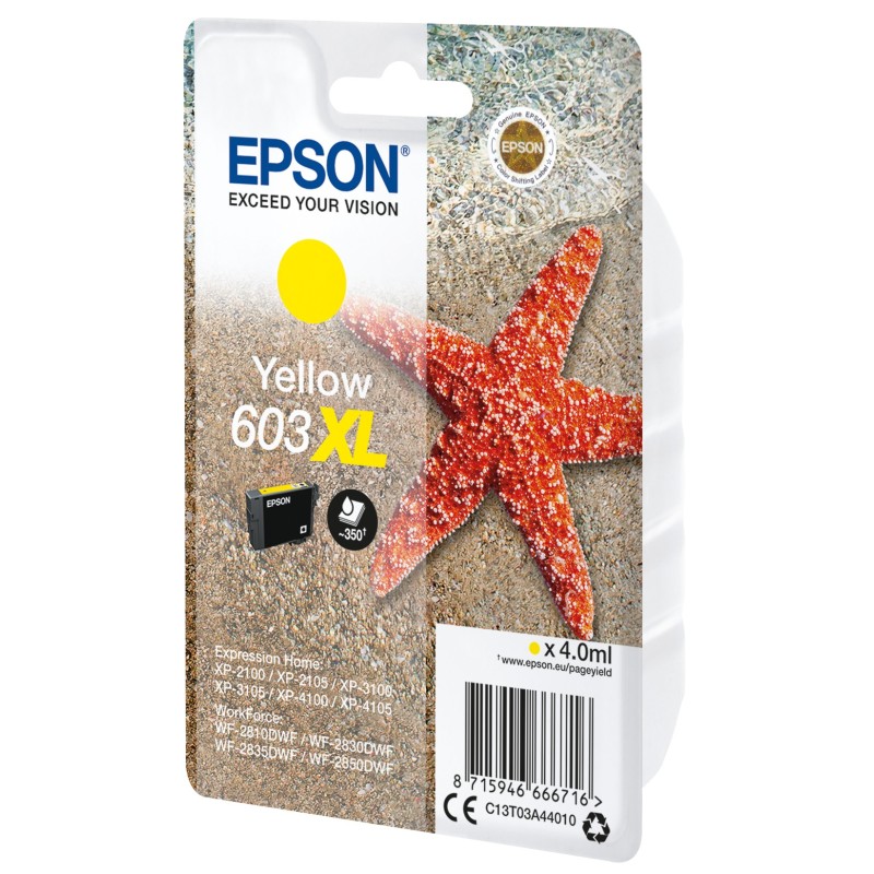 Cartucho tinta epson c13t03a44010 singlepack amarillo 603xl estrella de mar