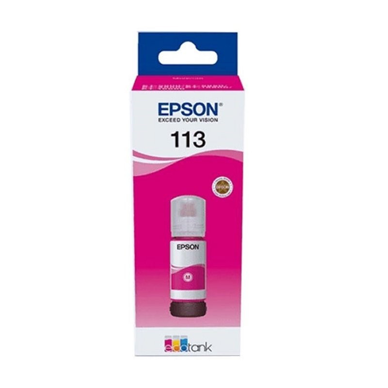 Cartucho tinta epson 113 ecotank pigment c13t06b340 magenta ink bottle