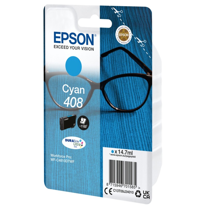 Cartucho tinta epson 408 cian durabrite ultra ink