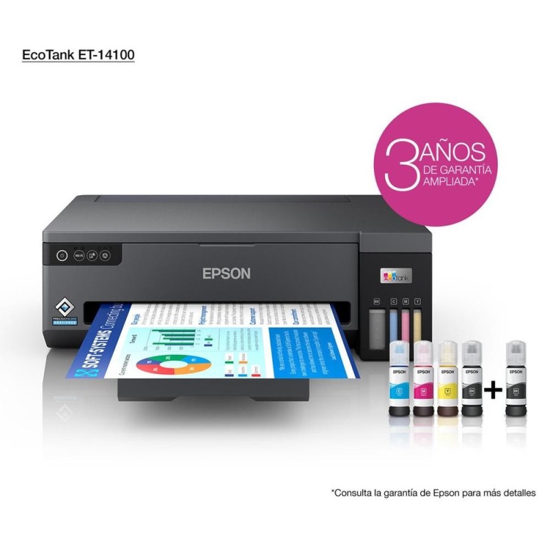 Impresora epson inyeccion color ecotank et - 14100 a3 - 15ppm - usb - wifi