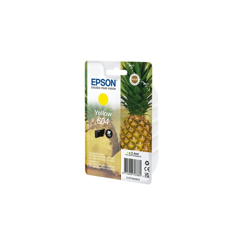 Cartucho epson 604 amarillo c13t10g44010 xp2200 wf - 2910 piña