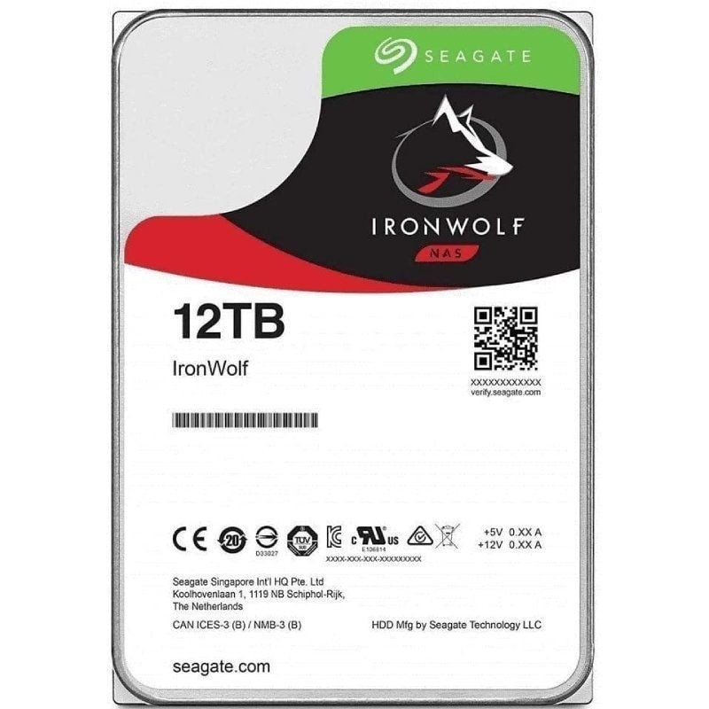 Disco Duro Seagate IronWolf NAS ST12000VN0008 12TB/ 3.5″/ SATA III/ 256MB