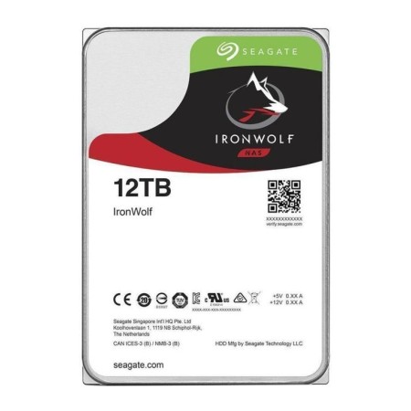 Disco Duro Seagate IronWolf NAS ST12000VN0008 12TB/ 3.5″/ SATA III/ 256MB