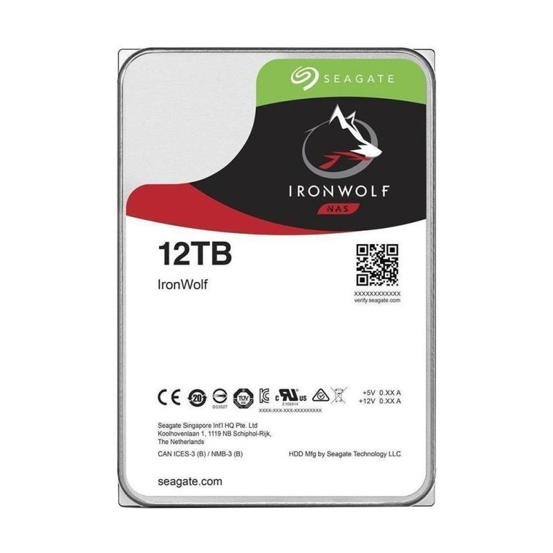 Disco Duro Seagate IronWolf NAS ST12000VN0008 12TB/ 3.5″/ SATA III/ 256MB